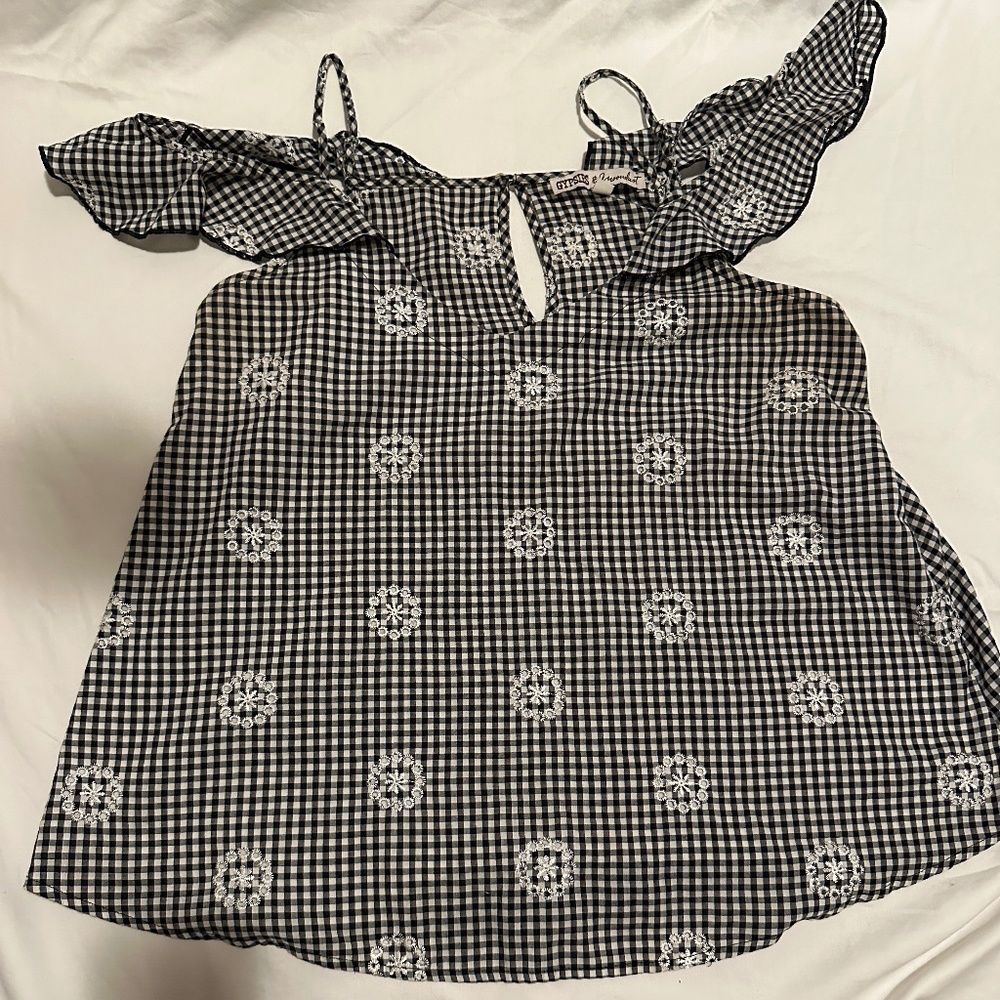 Gingham Off the Shoulder Top | Gypsies & Moondust